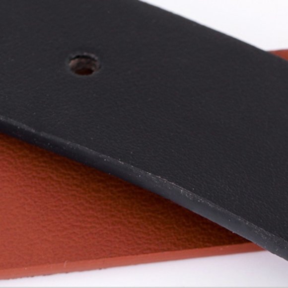 Black Vegan Leather Heart Buckle Belt - Picture 6 of 9